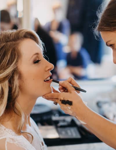 Hair and airbrush makeup